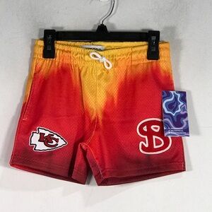 Bucket Squad Kansas City Chiefs NFL Short, Kid's Size YS - Red/Yellow Gradient